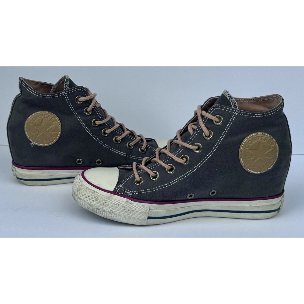 Converse Chuck Taylor Shroud Gray Hidden Wedge High Top Y2K Vtg Sneakers Women 8 - Picture 7 of 10
